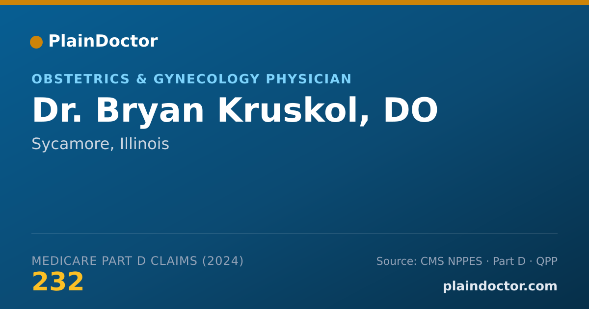 Shareable card for Bryan Kruskol, DO - Obstetrics & Gynecology Physician, Sycamore, IL