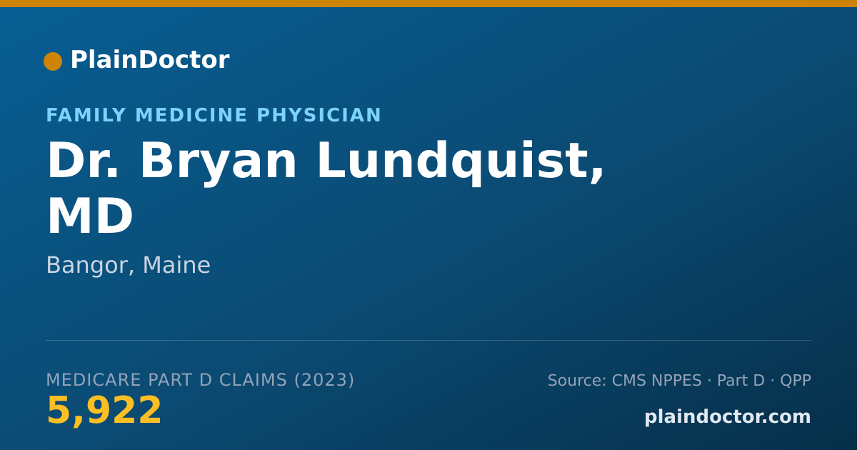 Shareable card for Bryan Lundquist, MD - Family Medicine Physician, Bangor, ME