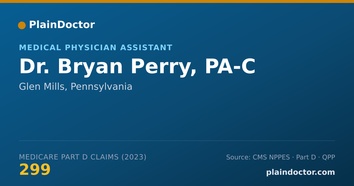 Shareable card for Bryan Perry, PA-C - Medical Physician Assistant, Glen Mills, PA