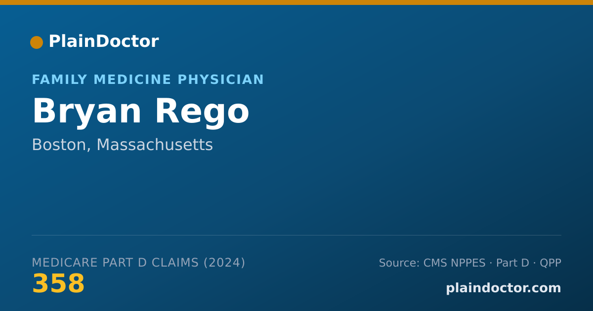 Shareable card for Bryan Rego - Family Medicine Physician, Boston, MA