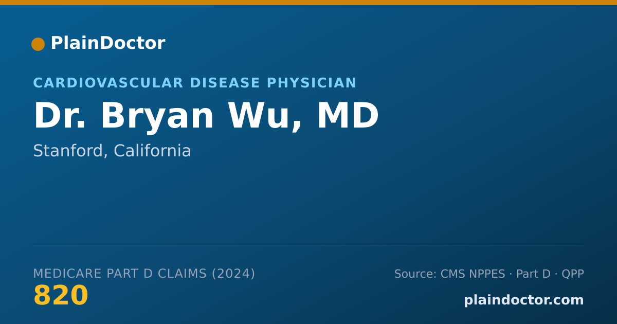 Shareable card for Bryan Wu, MD - Internal Medicine Physician, Stanford, CA