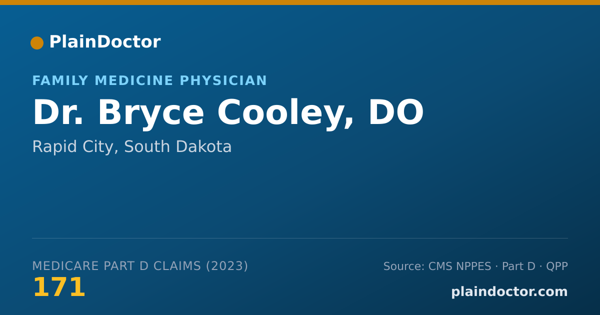 Shareable card for Bryce Cooley, DO - Family Medicine Physician, Rapid City, SD