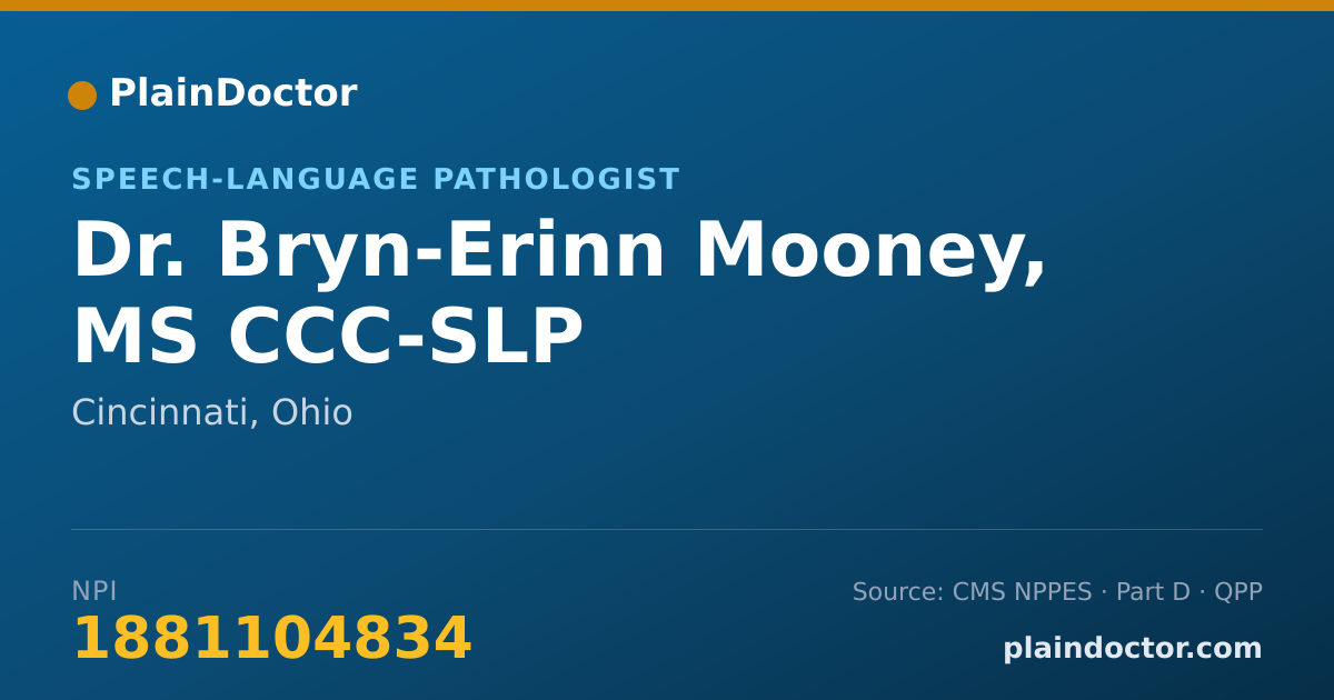 Shareable card for Bryn-Erinn Mooney, MS CCC-SLP - Speech-Language Pathologist, Cincinnati, OH
