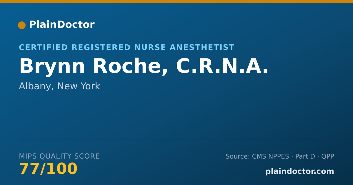 Shareable card for Brynn Roche, C.R.N.A. - Certified Registered Nurse Anesthetist, Albany, NY