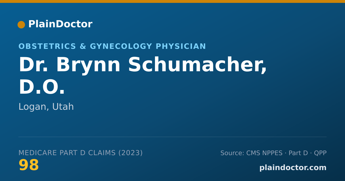 Shareable card for Brynn Schumacher, D.O. - Obstetrics & Gynecology Physician, Logan, UT