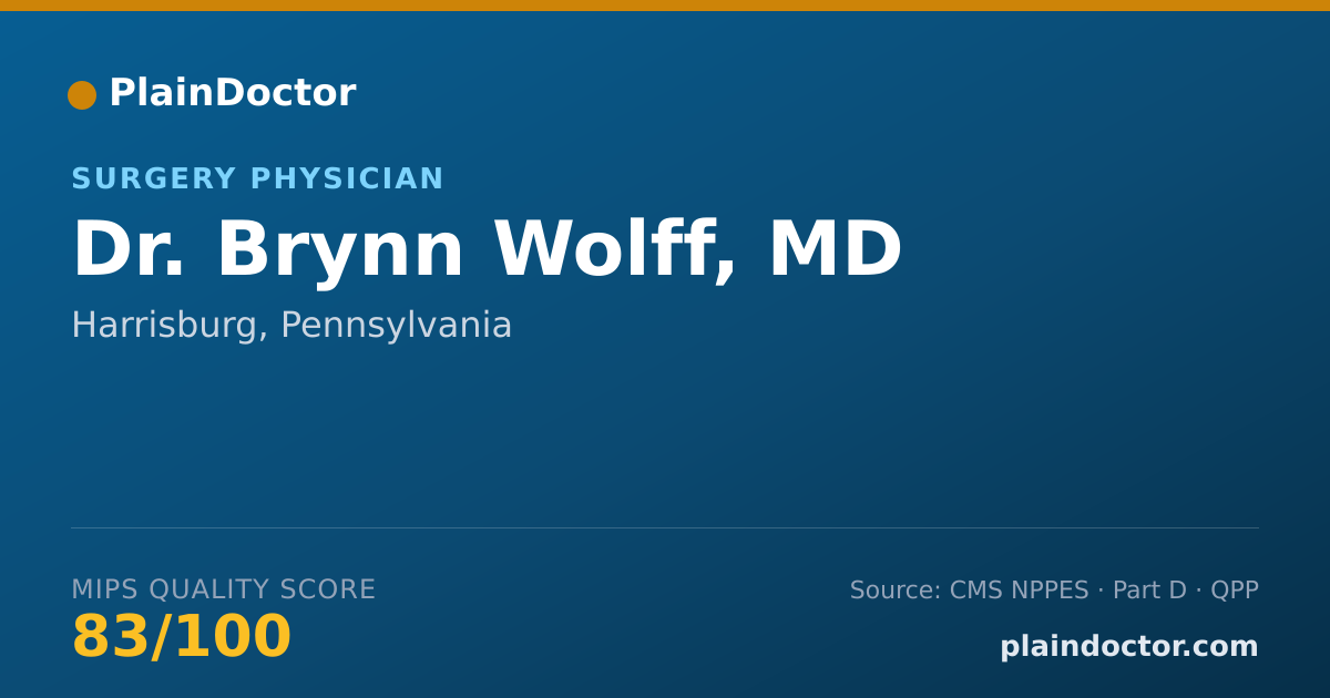 Shareable card for Brynn Wolff, MD - Surgery Physician, Harrisburg, PA