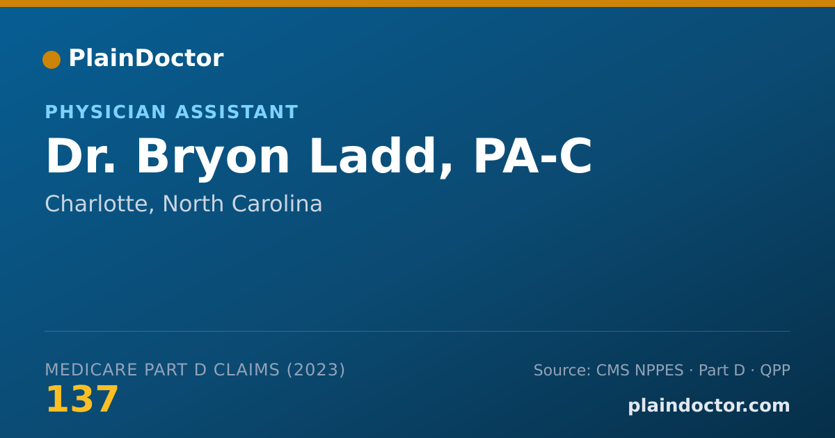 Shareable card for Bryon Ladd, PA-C - Physician Assistant, Charlotte, NC