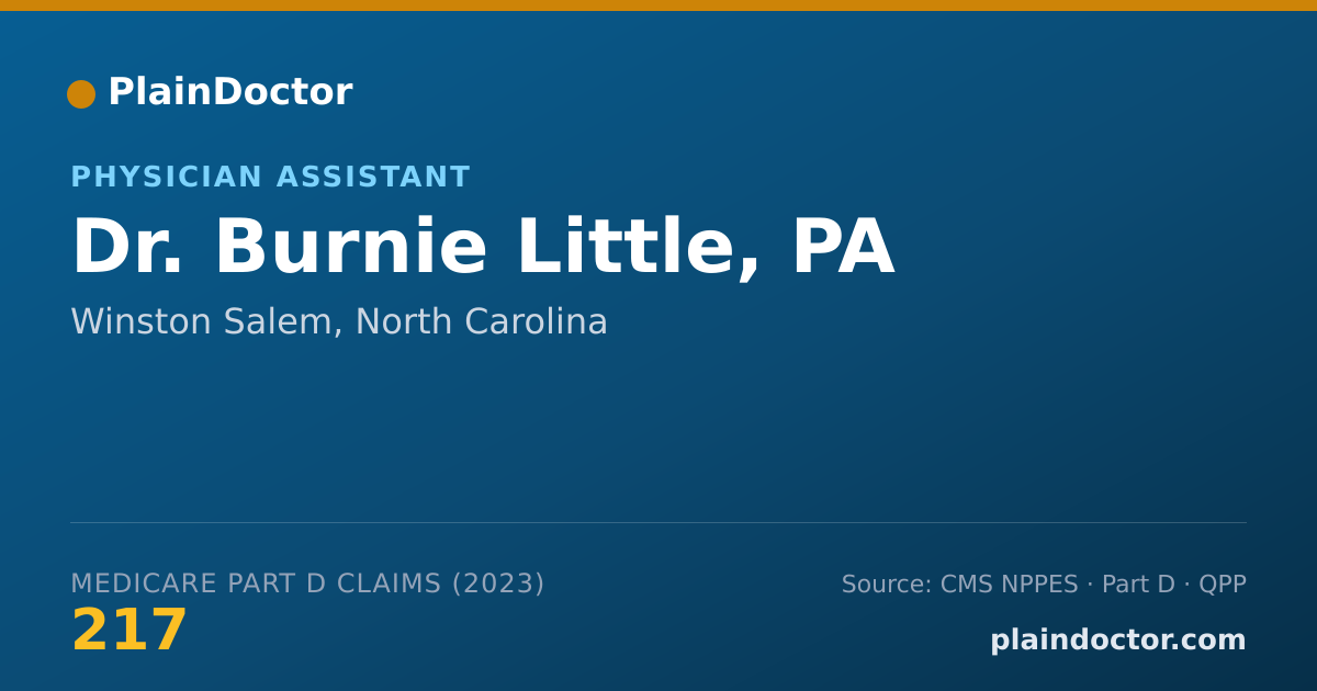 Shareable card for Burnie Little, PA - Physician Assistant, Winston Salem, NC