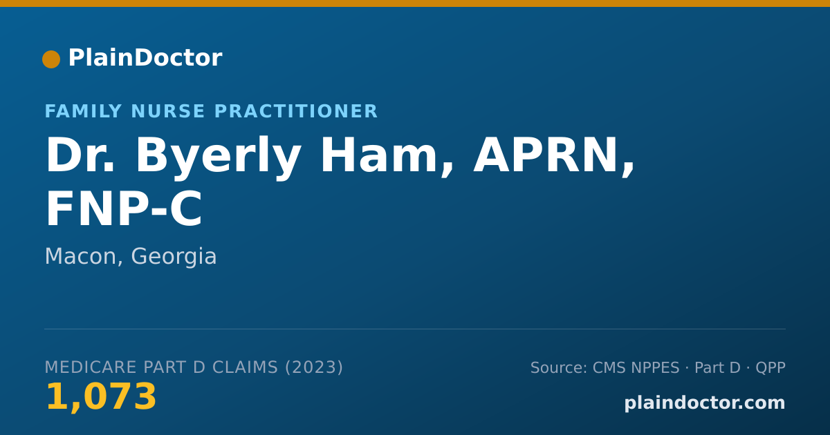 Shareable card for Byerly Ham, APRN, FNP-C - Family Nurse Practitioner, Macon, GA