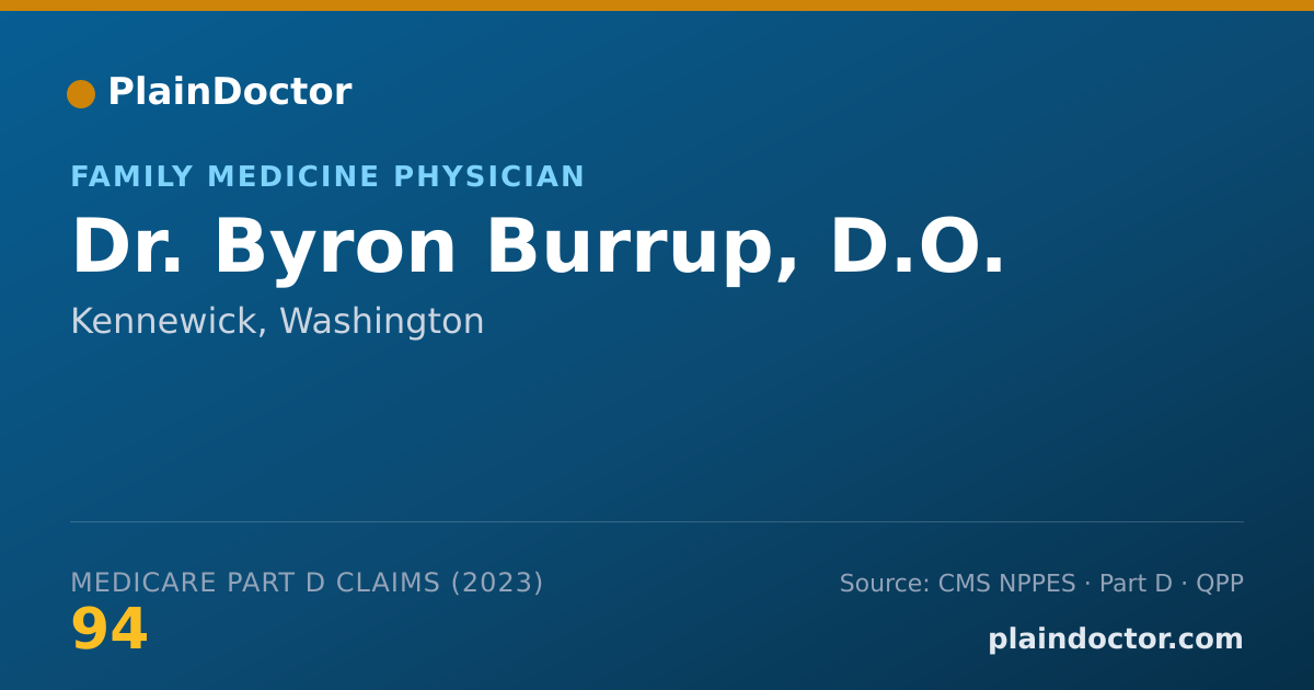 Shareable card for Byron Burrup, D.O. - Family Medicine Physician, Kennewick, WA