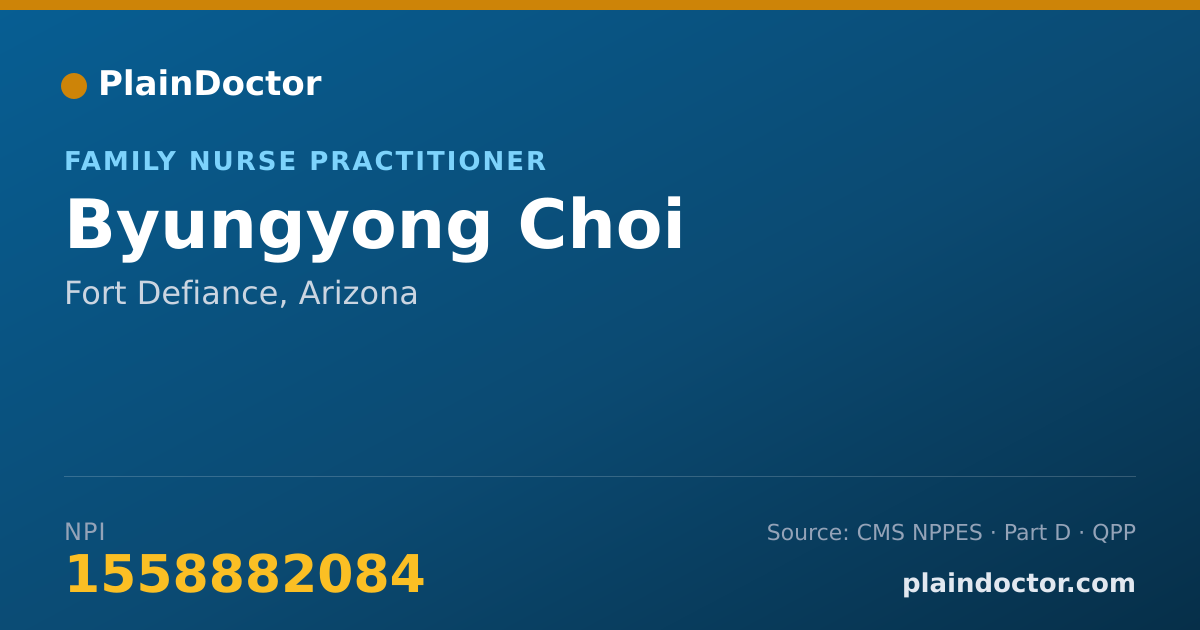 Shareable card for Byungyong Choi - Family Nurse Practitioner, Fort Defiance, AZ