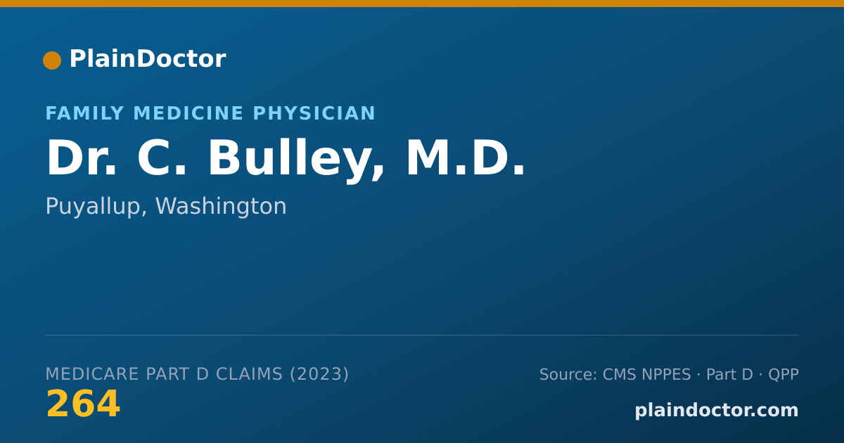 Shareable card for C. Bulley, M.D. - Family Medicine Physician, Puyallup, WA