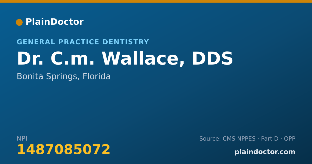 Shareable card for C.m. Wallace, DDS - General Practice Dentistry, Bonita Springs, FL