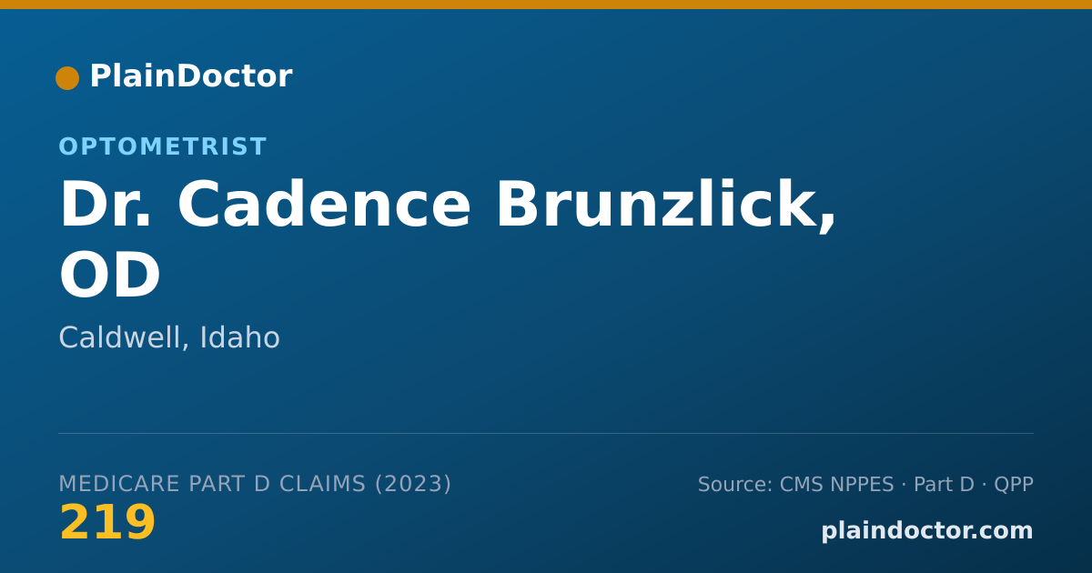 Shareable card for Cadence Brunzlick, OD - Optometrist, Caldwell, ID