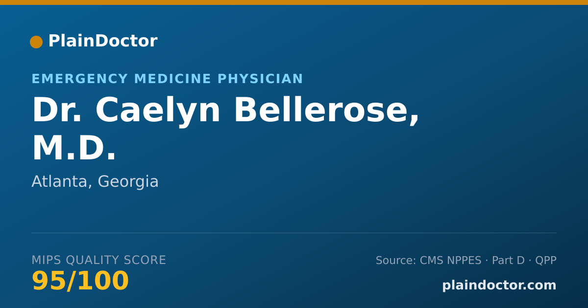 Shareable card for Caelyn Bellerose, M.D. - Emergency Medicine Physician, Atlanta, GA