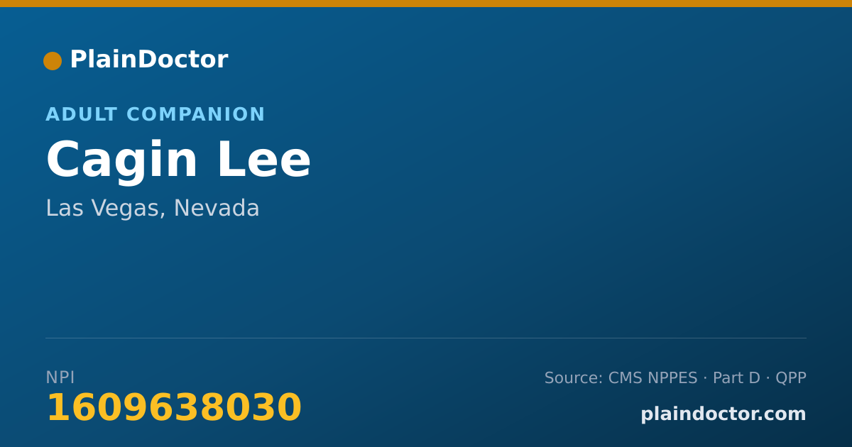 Shareable card for Cagin Lee - Adult Companion, Las Vegas, NV