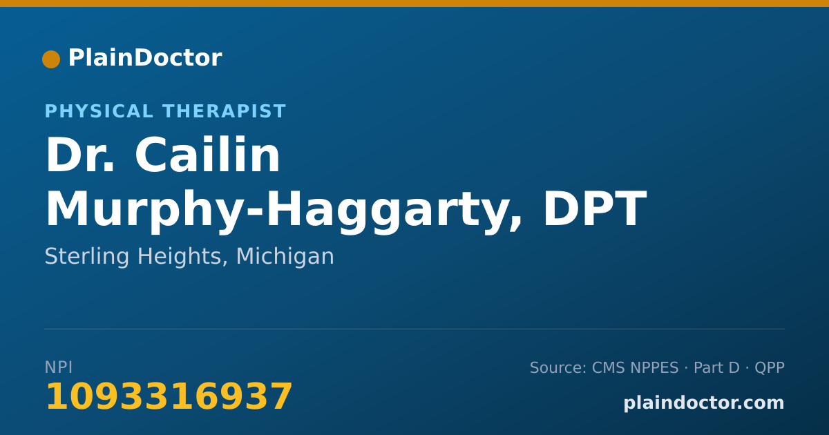 Shareable card for Cailin Murphy-Haggarty, DPT - Physical Therapist, Sterling Heights, MI