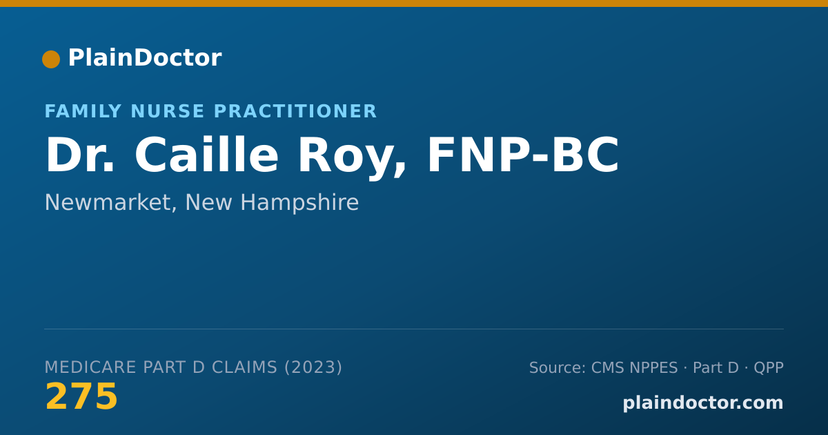 Shareable card for Caille Roy, FNP-BC - Family Nurse Practitioner, Newmarket, NH