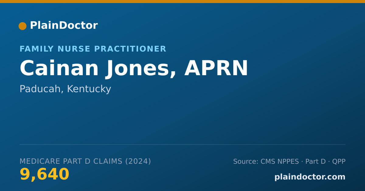 Shareable card for Cainan Jones, APRN - Family Nurse Practitioner, Paducah, KY