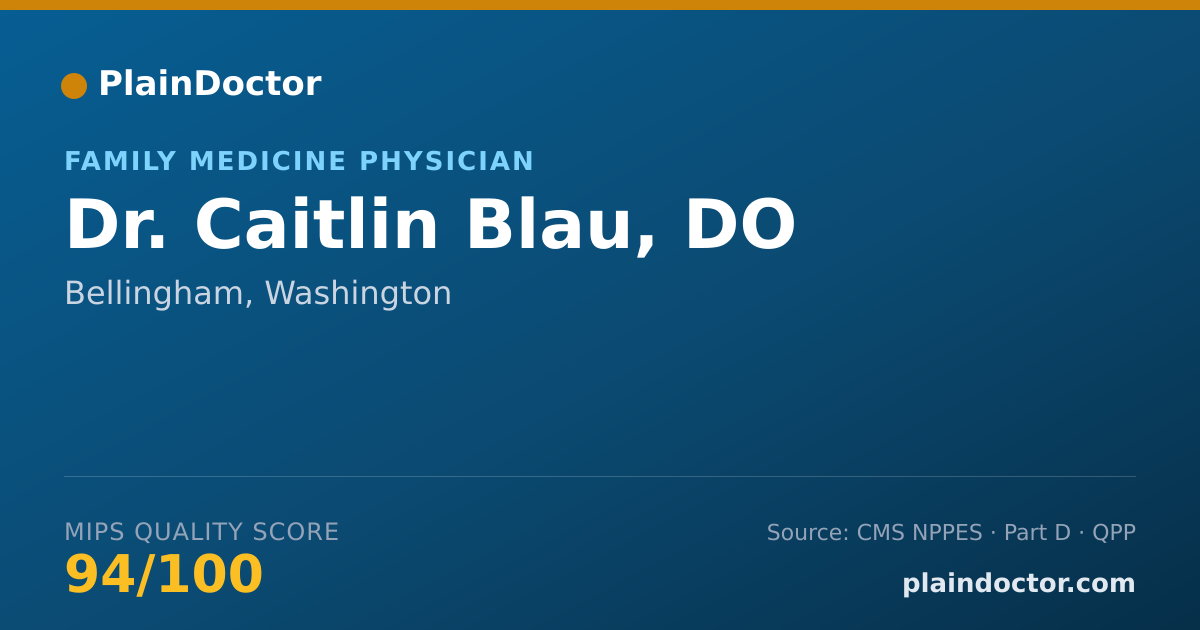 Shareable card for Caitlin Blau, DO - Family Medicine Physician, Bellingham, WA