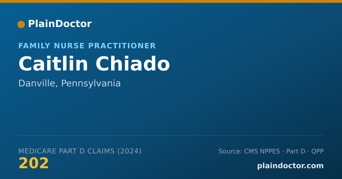 Shareable card for Caitlin Chiado - Family Nurse Practitioner, Danville, PA