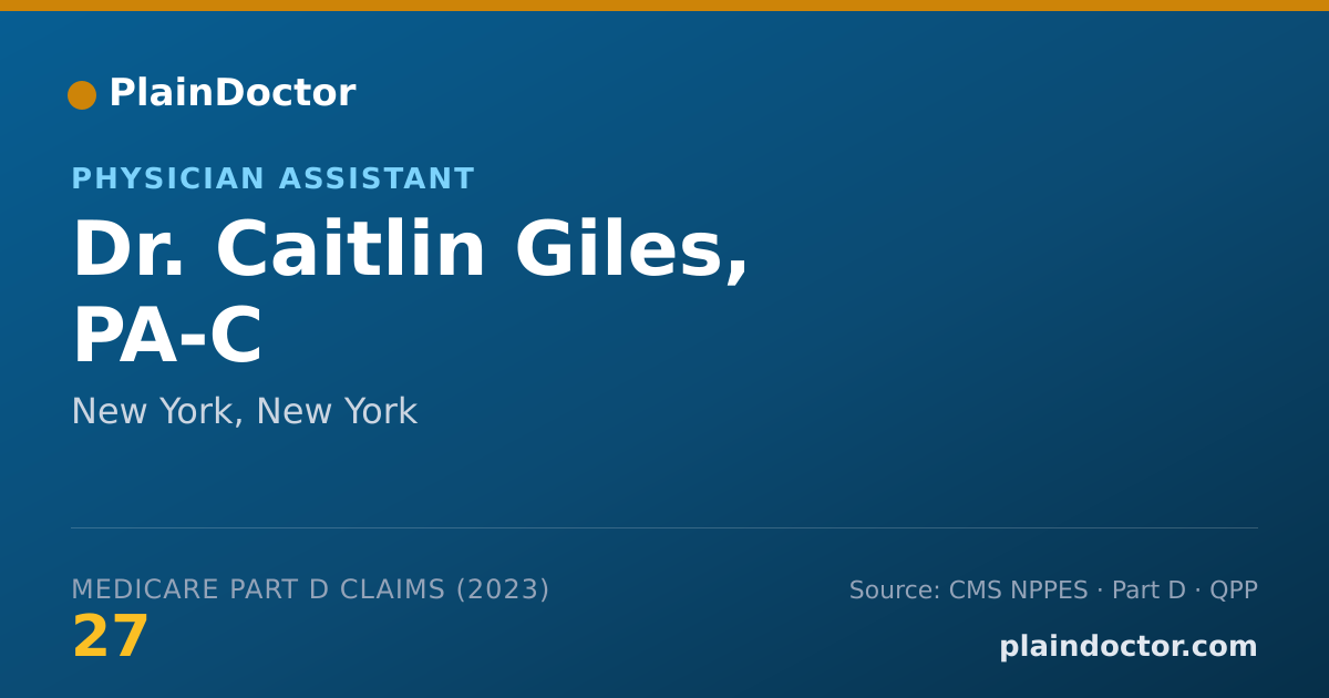 Shareable card for Caitlin Giles, PA-C - Physician Assistant, New York, NY