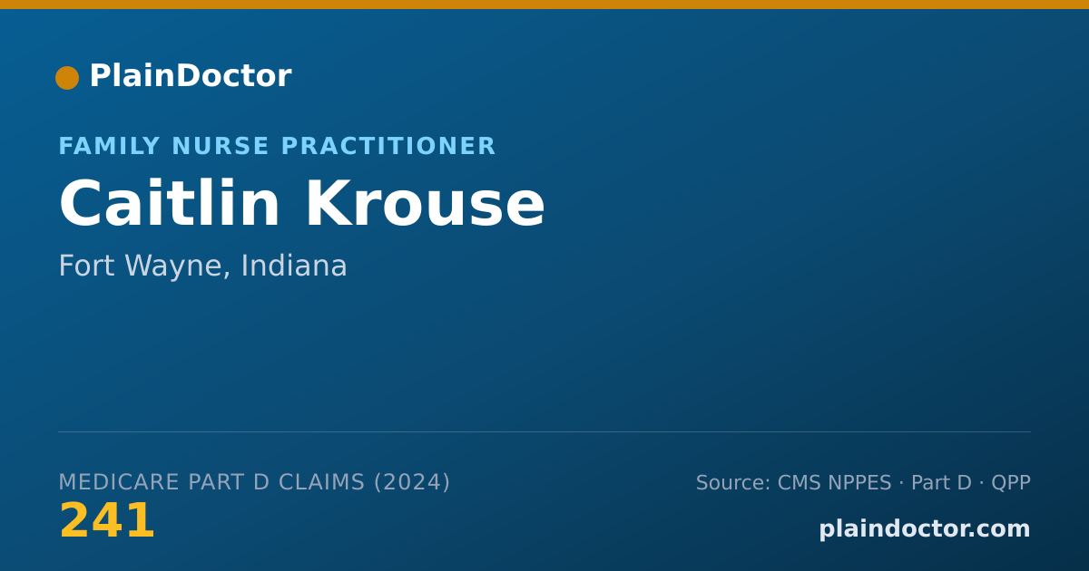 Shareable card for Caitlin Krouse - Family Nurse Practitioner, Fort Wayne, IN