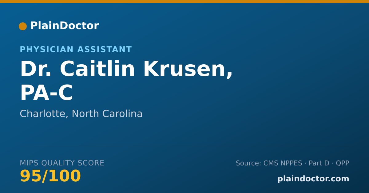 Shareable card for Caitlin Krusen, PA-C - Physician Assistant, Charlotte, NC