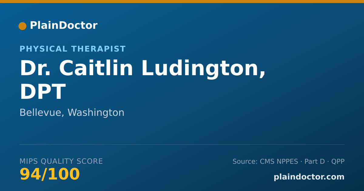 Shareable card for Caitlin Ludington, DPT - Physical Therapist, Bellevue, WA