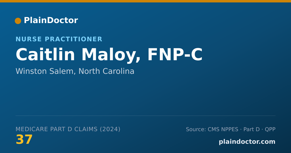Shareable card for Caitlin Maloy, FNP-C - Nurse Practitioner, Winston Salem, NC