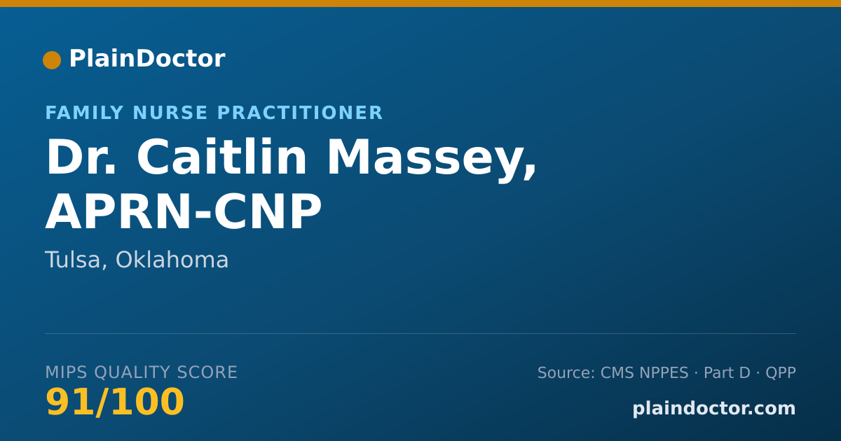Shareable card for Caitlin Massey, APRN-CNP - Family Nurse Practitioner, Tulsa, OK