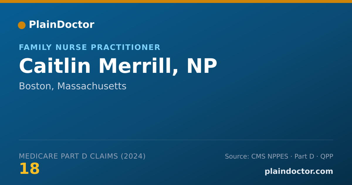 Shareable card for Caitlin Merrill, NP - Family Nurse Practitioner, Boston, MA