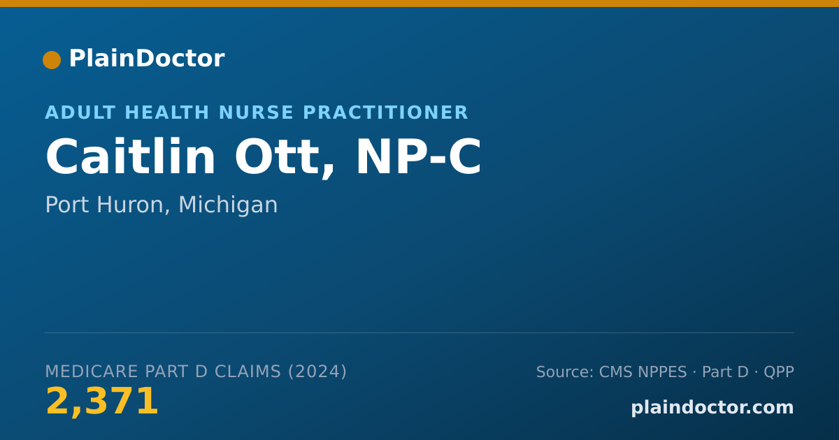 Shareable card for Caitlin Ott, NP-C - Adult Health Nurse Practitioner, Port Huron, MI
