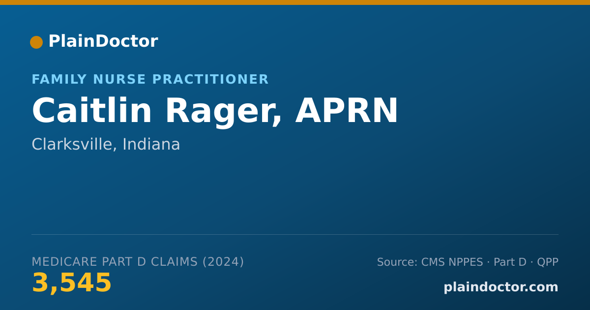 Shareable card for Caitlin Rager, APRN - Family Nurse Practitioner, Clarksville, IN