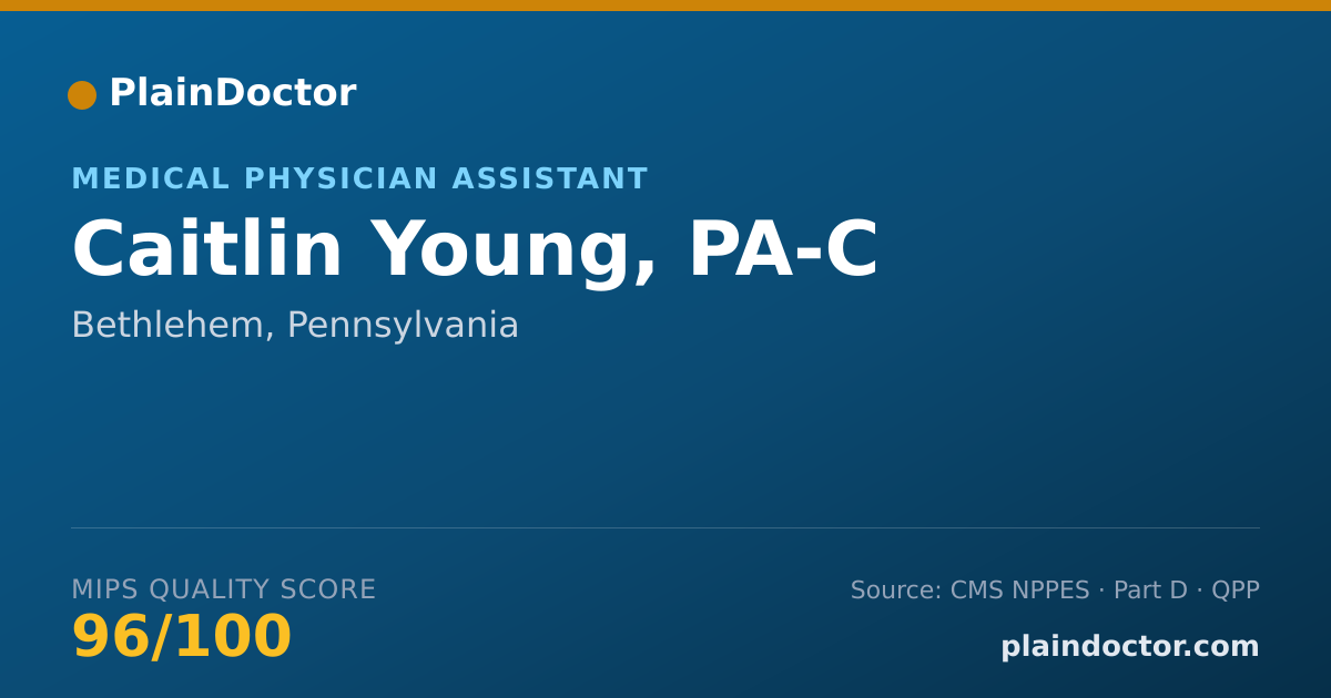 Shareable card for Caitlin Young, PA-C - Medical Physician Assistant, Bethlehem, PA