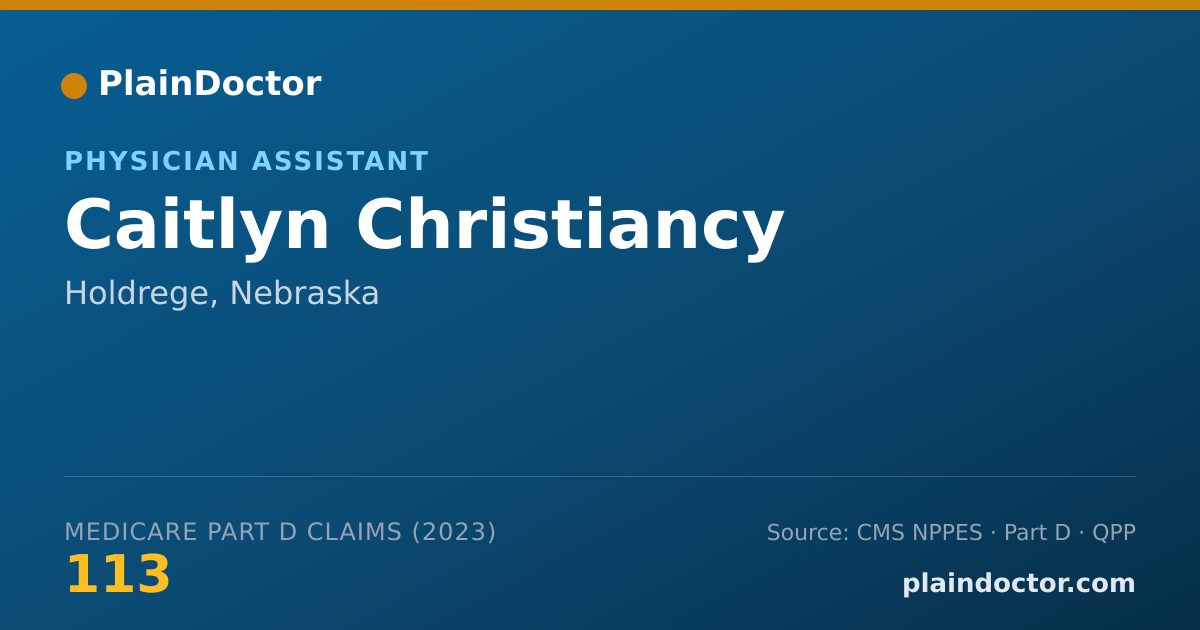 Shareable card for Caitlyn Christiancy - Physician Assistant, Holdrege, NE