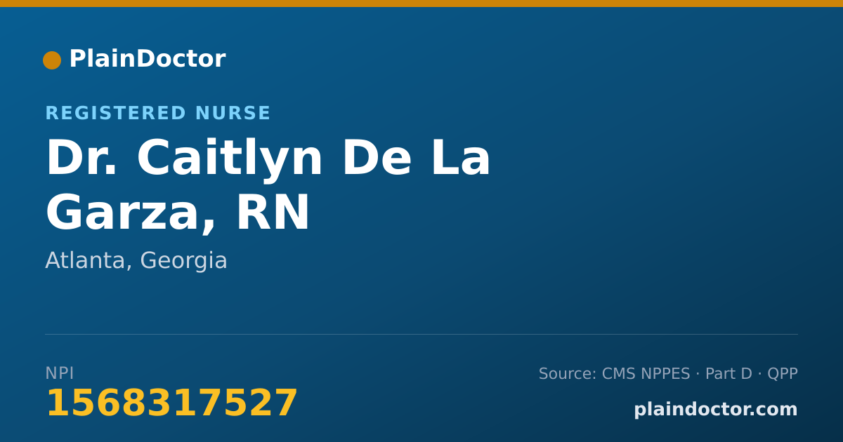 Shareable card for Caitlyn De La Garza, RN - Registered Nurse, Atlanta, GA