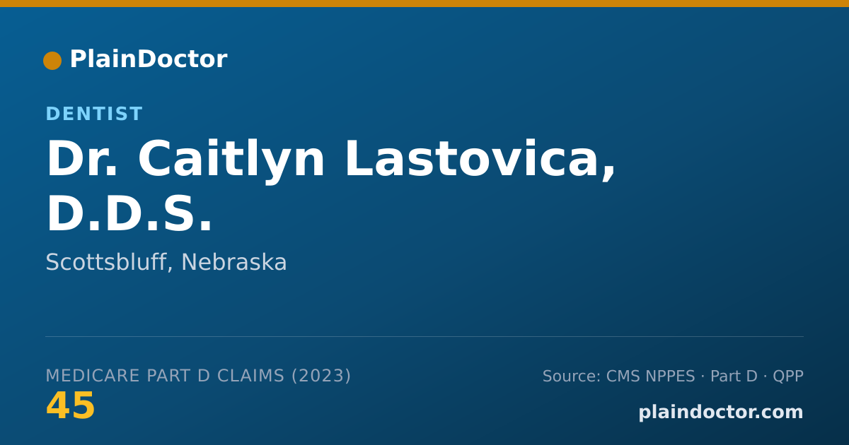 Shareable card for Caitlyn Lastovica, D.D.S. - Dentist, Scottsbluff, NE