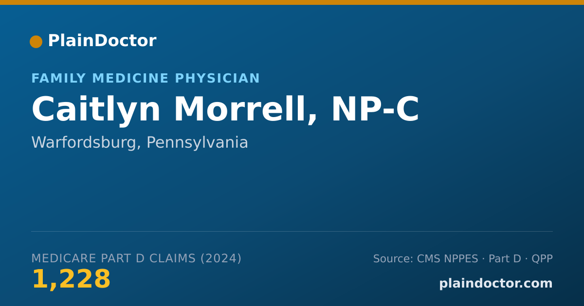 Shareable card for Caitlyn Morrell, NP-C - Family Medicine Physician, Warfordsburg, PA