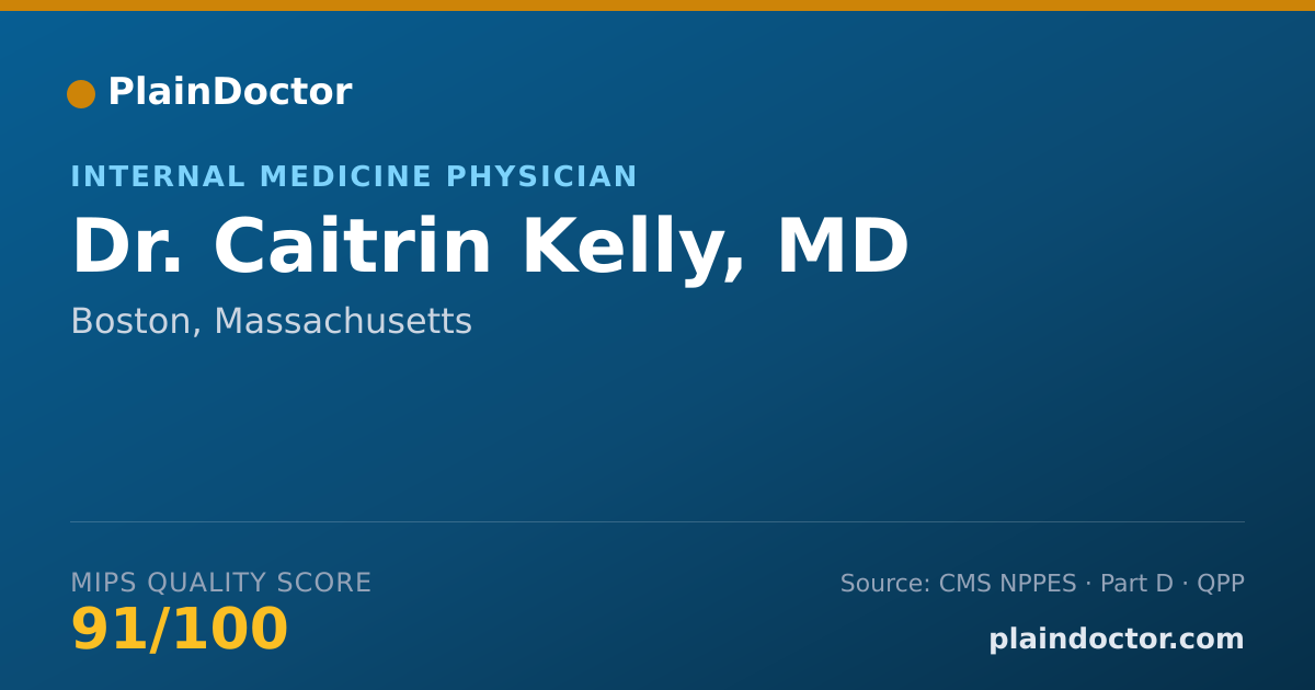 Shareable card for Caitrin Kelly, MD - Internal Medicine Physician, Boston, MA