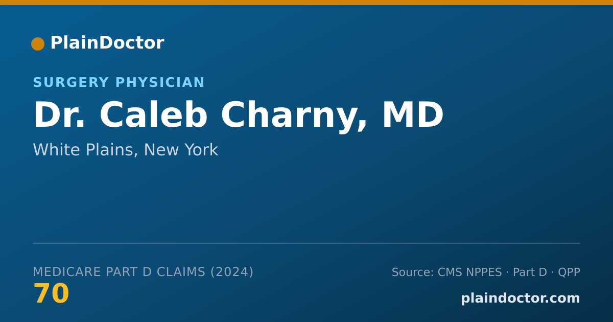 Shareable card for Caleb Charny, MD - Surgery Physician, White Plains, NY