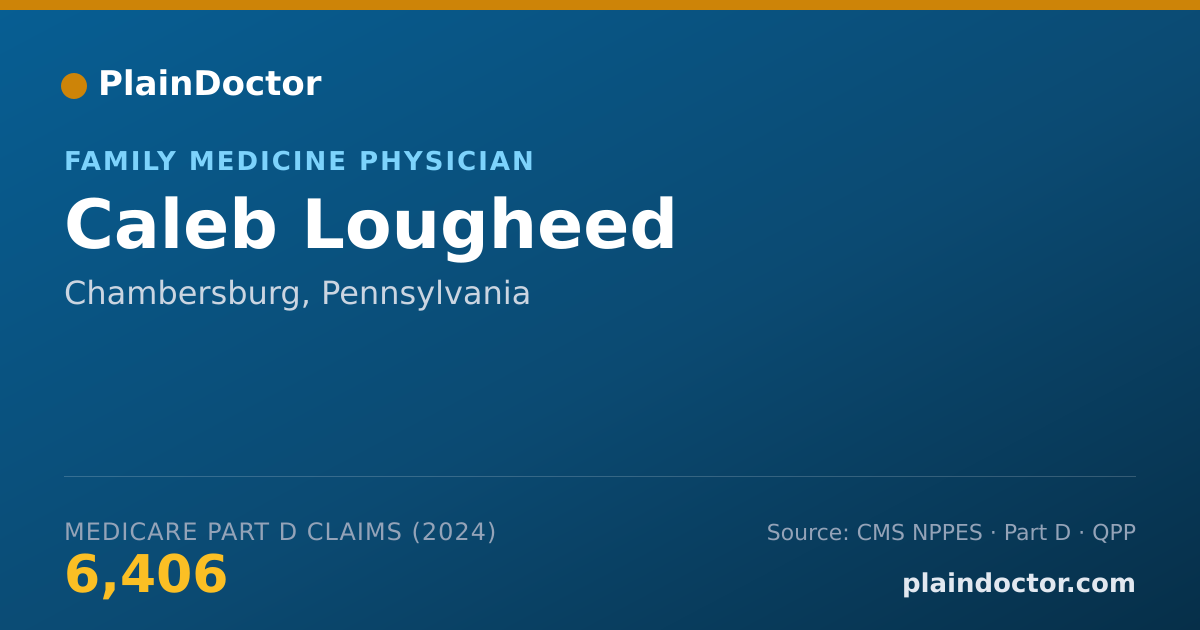 Shareable card for Caleb Lougheed - Family Medicine Physician, Chambersburg, PA