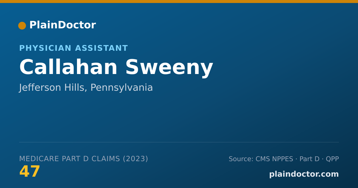 Shareable card for Callahan Sweeny - Physician Assistant, Jefferson Hills, PA