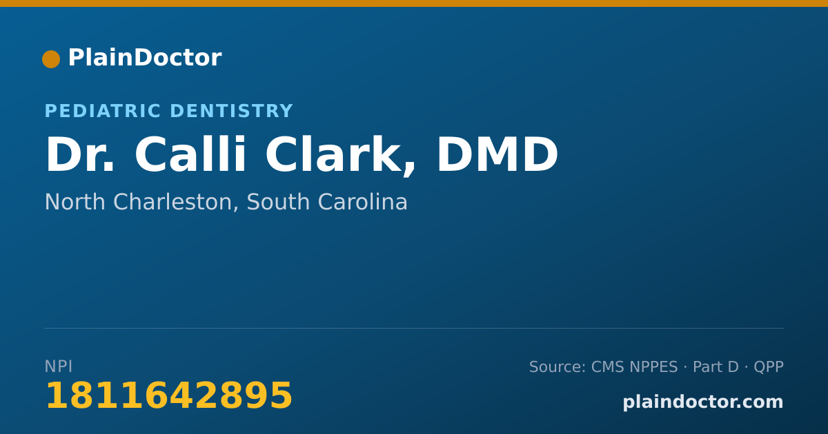 Shareable card for Calli Clark, DMD - Pediatric Dentistry, North Charleston, SC