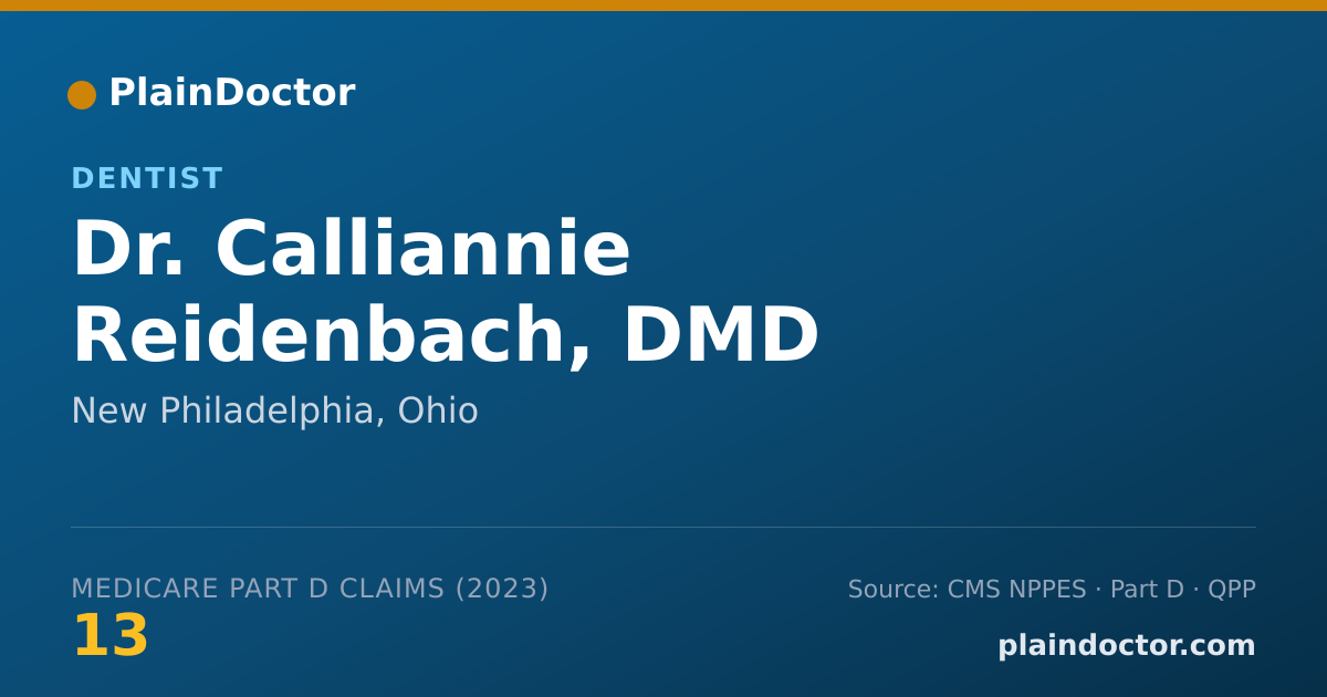 Shareable card for Calliannie Reidenbach, DMD - Dentist, New Philadelphia, OH