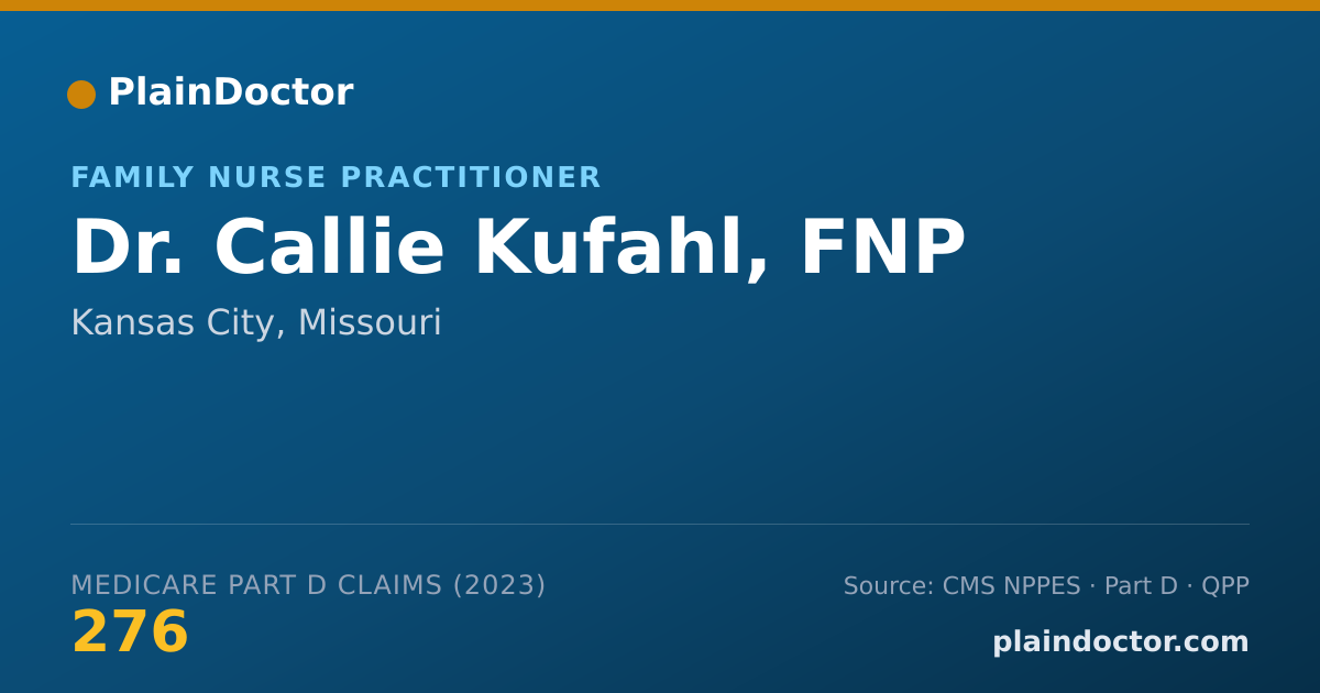 Shareable card for Callie Kufahl, FNP - Family Nurse Practitioner, Kansas City, MO