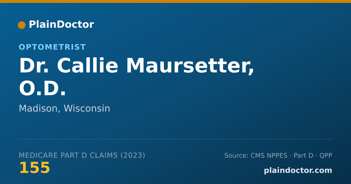 Shareable card for Callie Maursetter, O.D. - Optometrist, Madison, WI