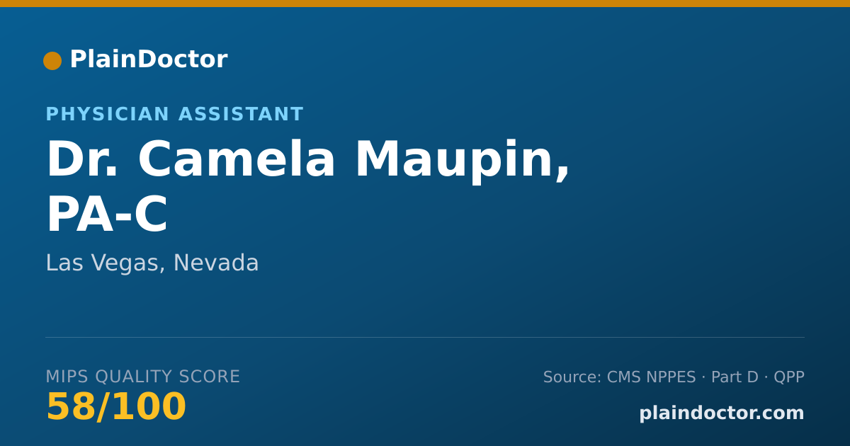 Shareable card for Camela Maupin, PA-C - Physician Assistant, Las Vegas, NV
