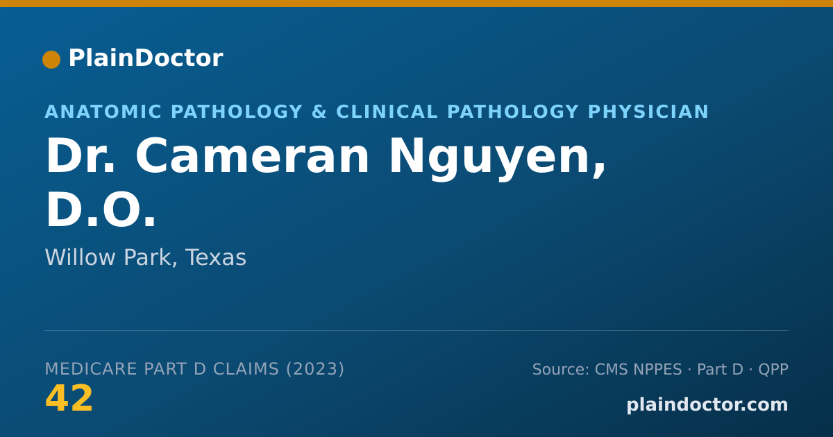 Shareable card for Cameran Nguyen, D.O. - Anatomic Pathology & Clinical Pathology Physician, Willow Park, TX