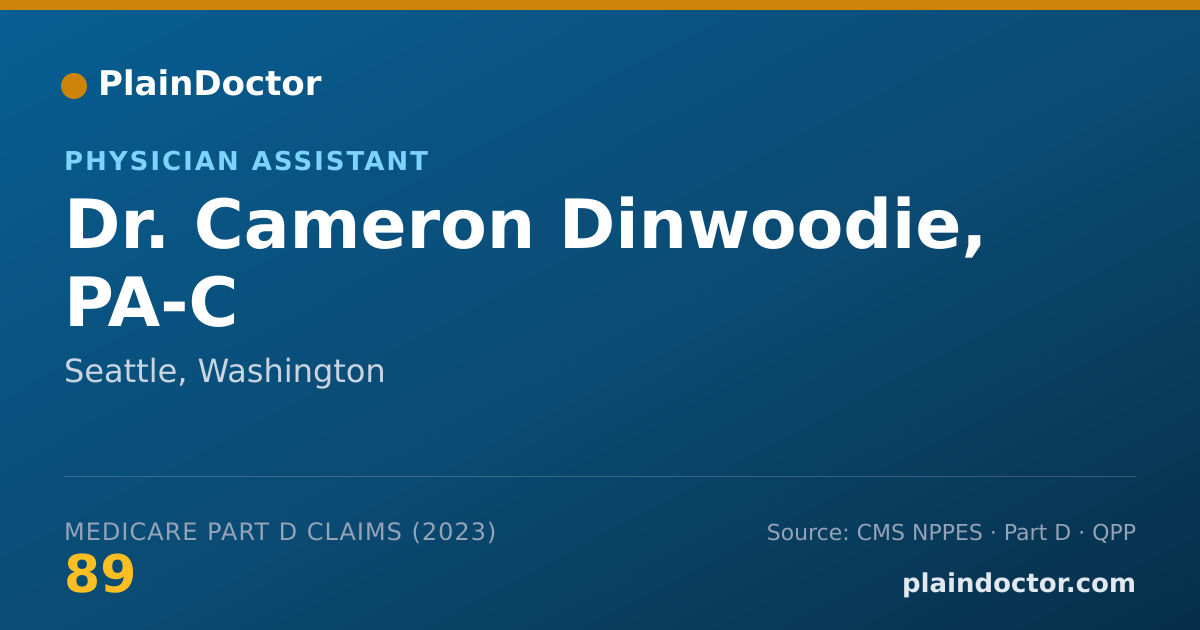 Shareable card for Cameron Dinwoodie, PA-C - Physician Assistant, Seattle, WA